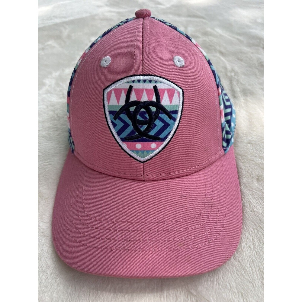 Ariat Youth Girls Hat Western Horses SnapBack Adjustable Multicolor Very Good!